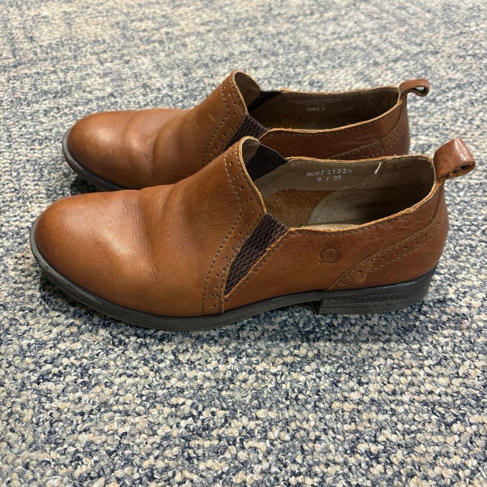 Børn Fable Slip On Brown Leather Loafer Womens Shoes Size 8 Eu 39 31226 MMH7